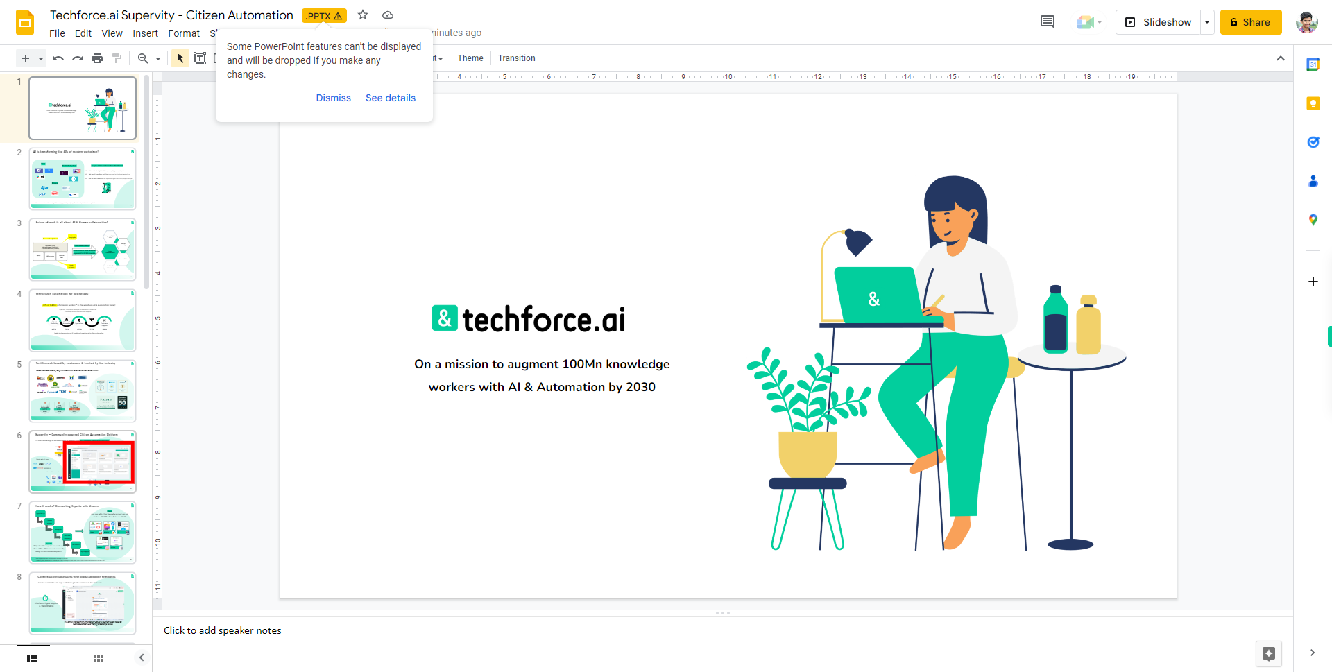 Techforce.ai Supervity - Citizen Automation.pptx - Google Slides