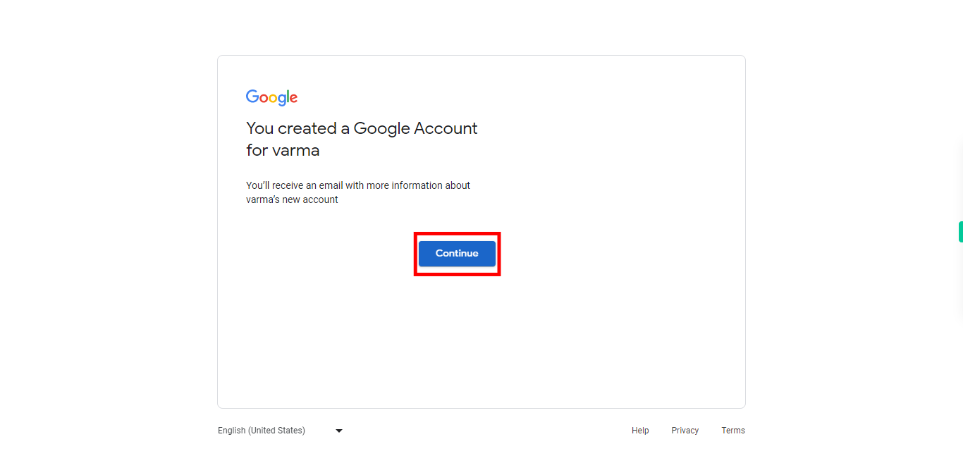 Create your Google Account