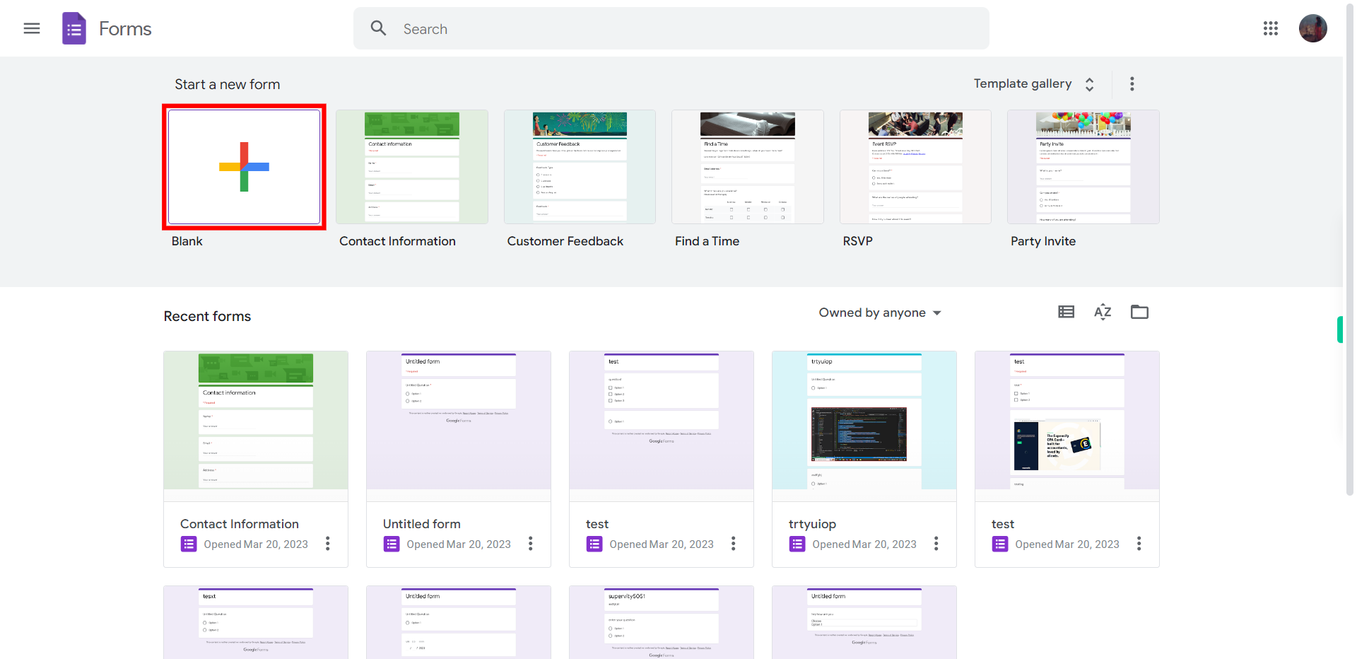 Google Forms