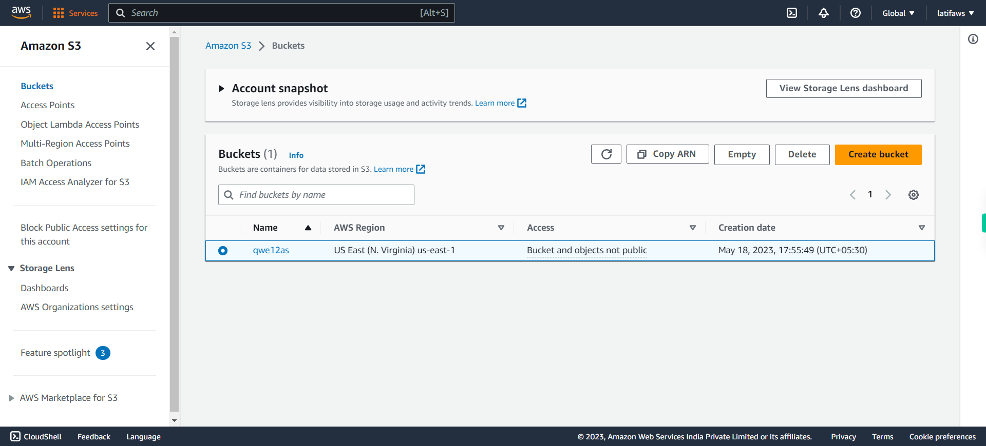 S3 Management Console