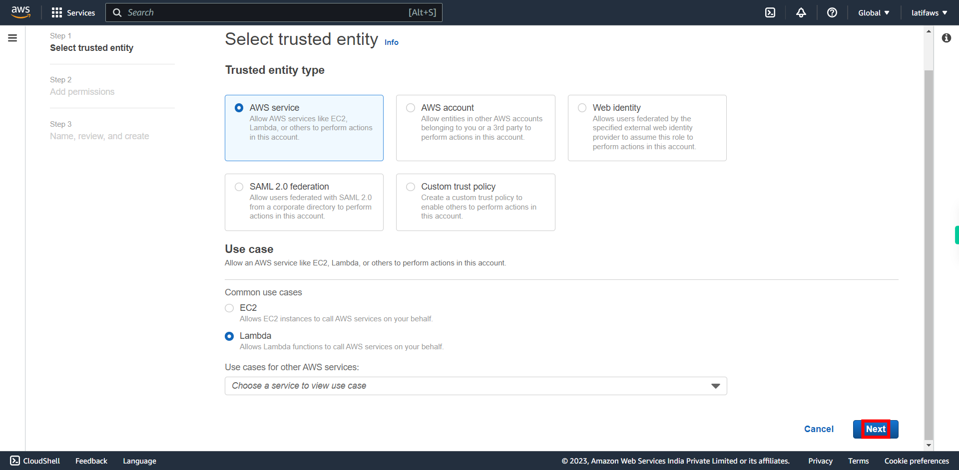 IAM Management Console