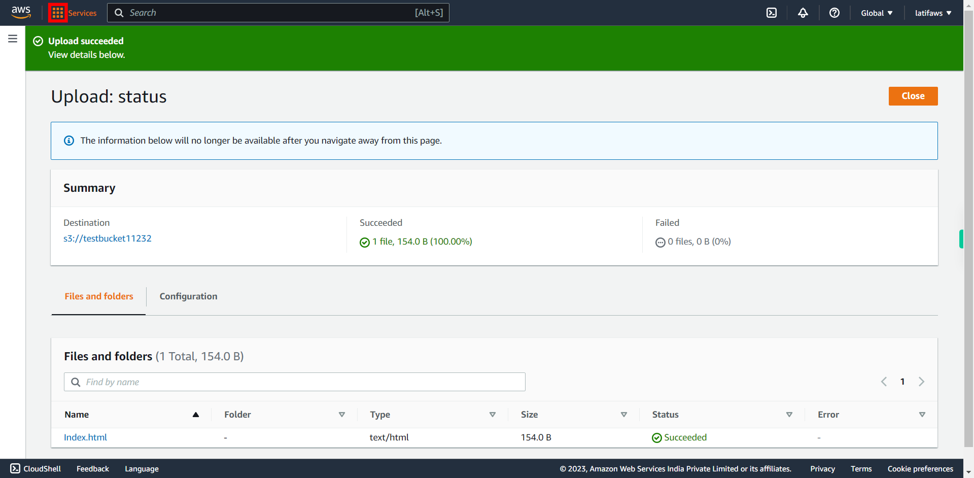 S3 Management Console