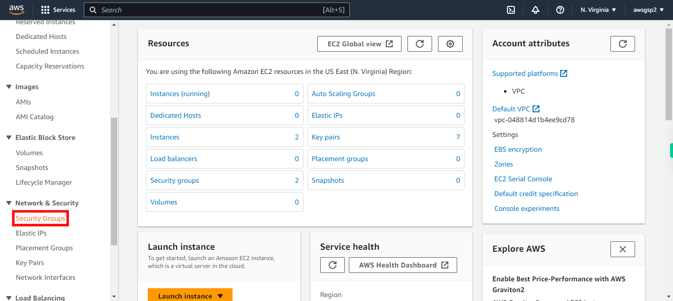 Dashboard | EC2 Management Console