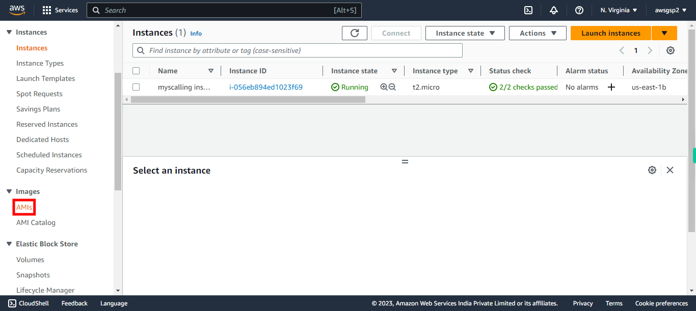 Instances | EC2 Management Console