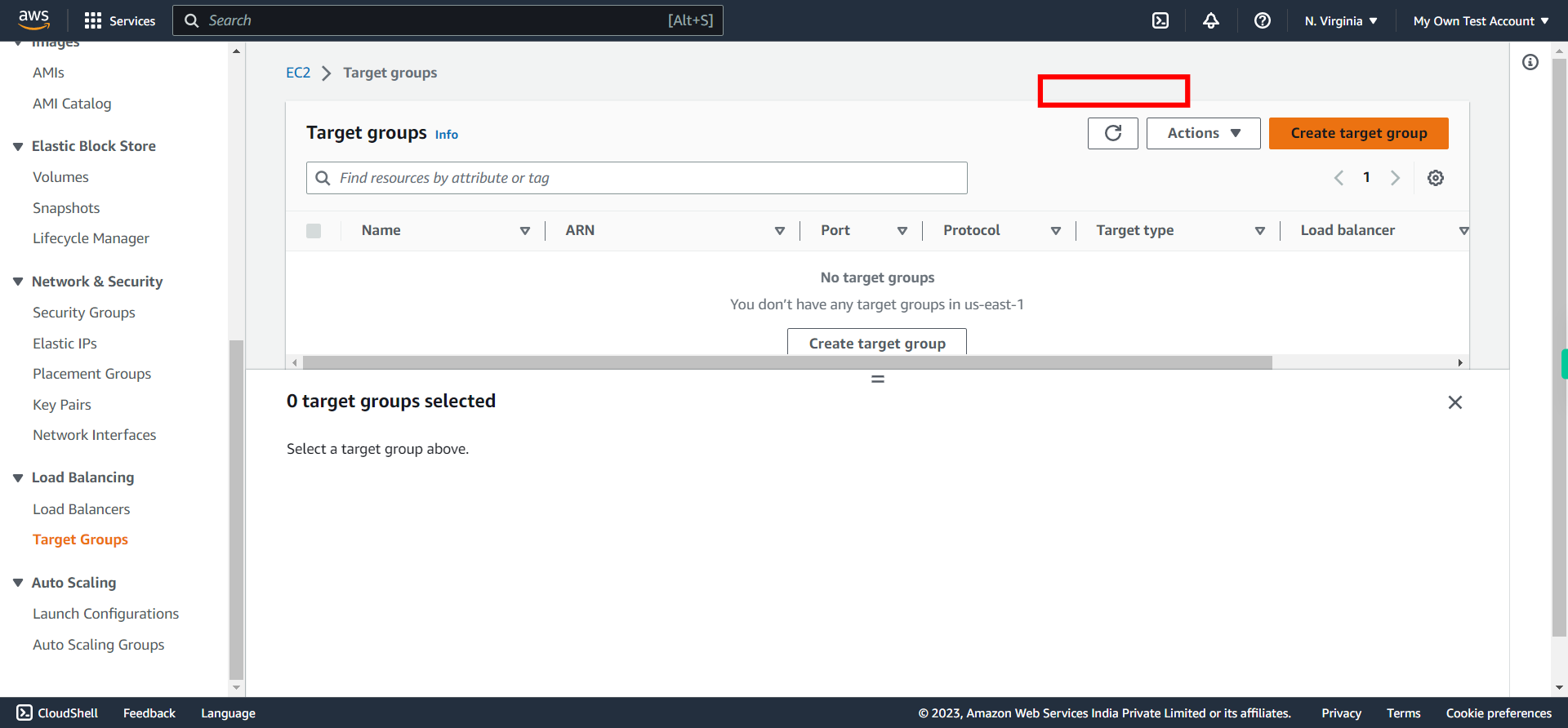 Target groups | EC2 Management Console