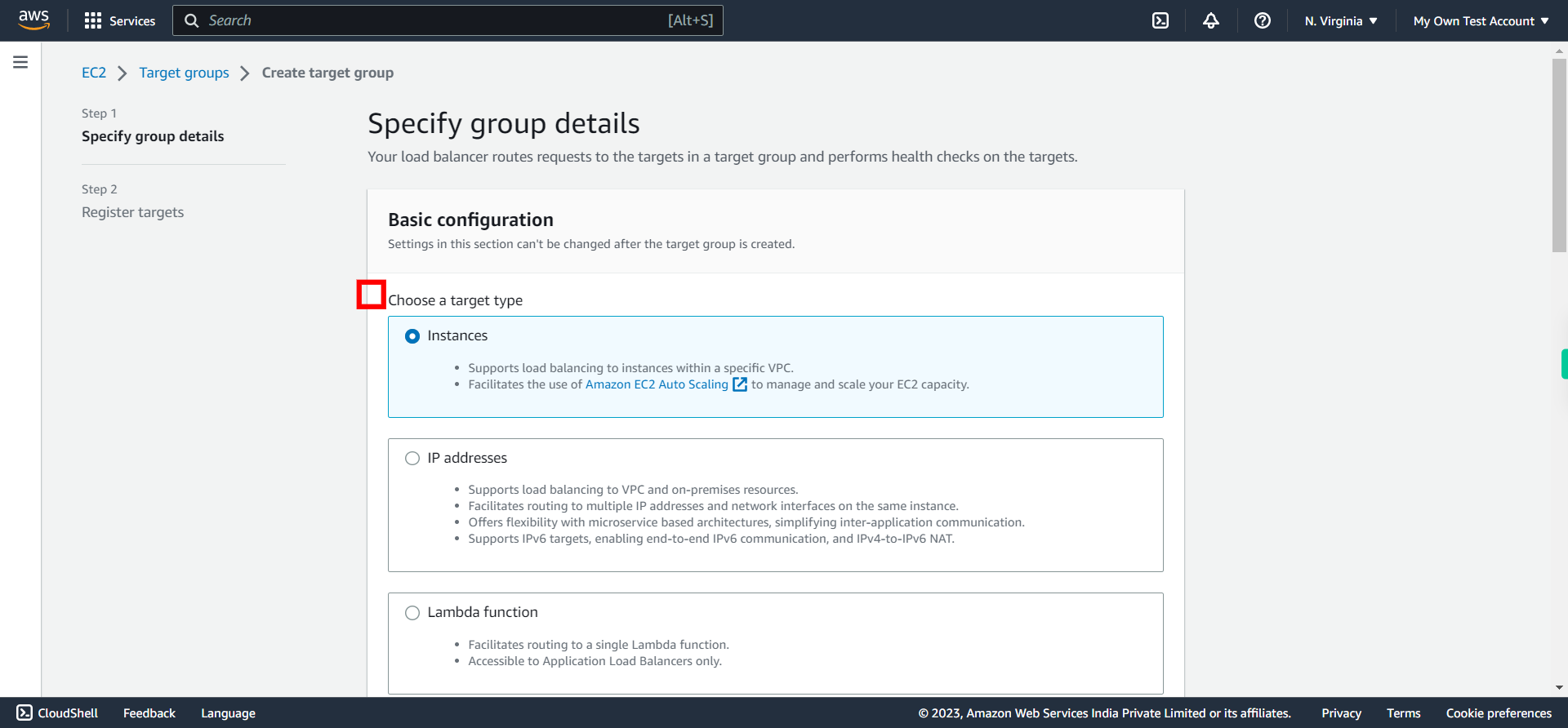 Target groups | EC2 Management Console