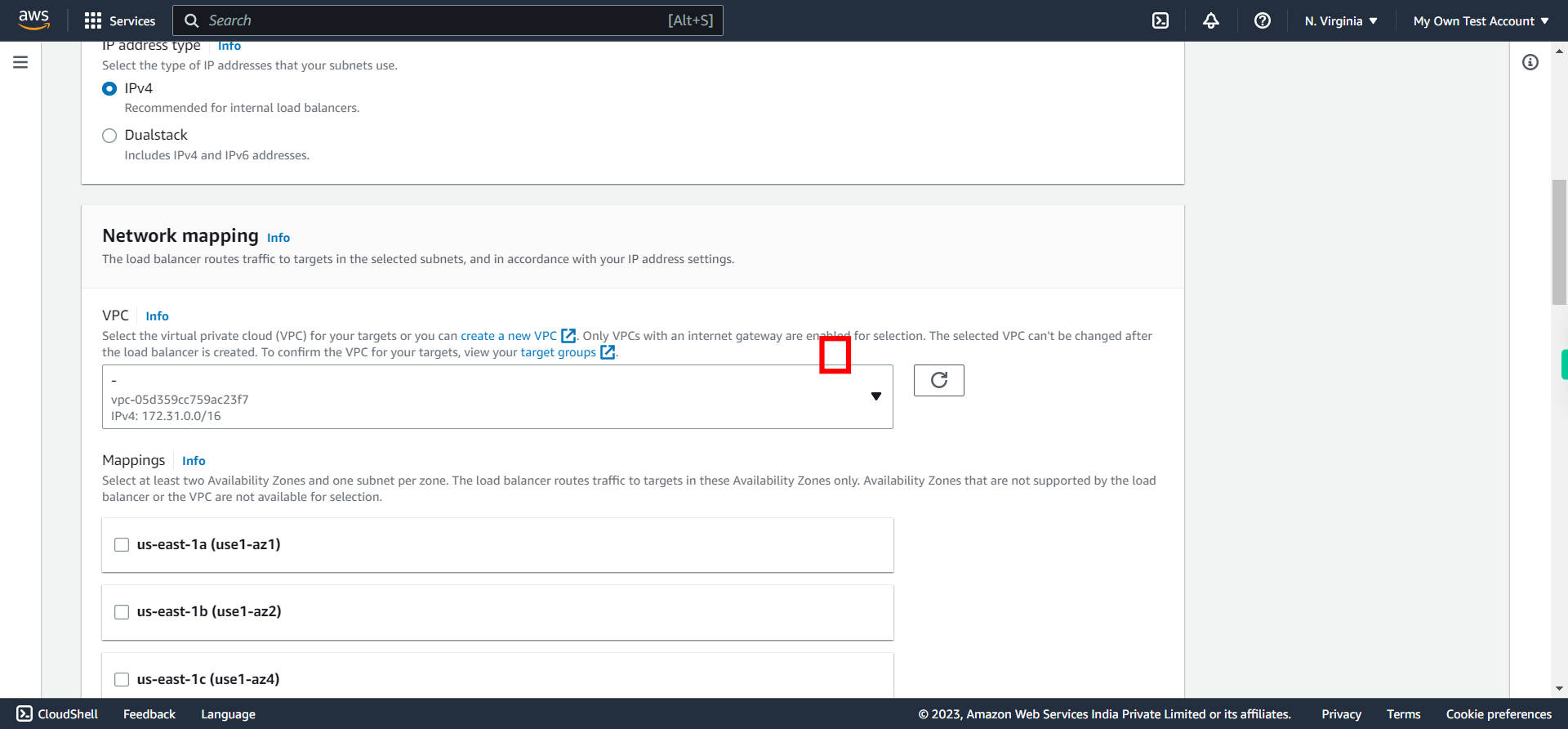 Load balancers | EC2 Management Console