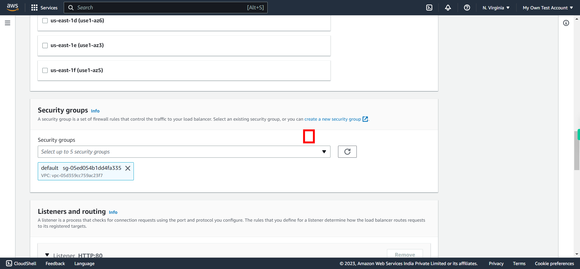 Load balancers | EC2 Management Console