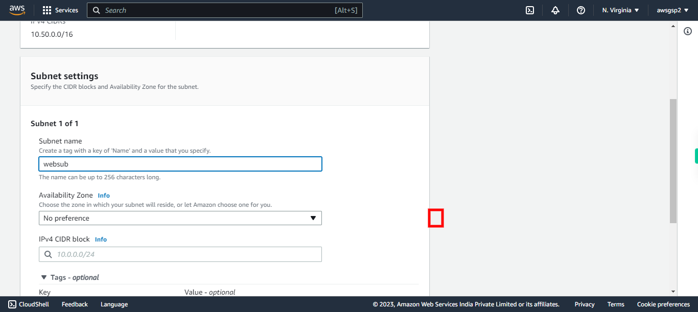 VPC Management Console