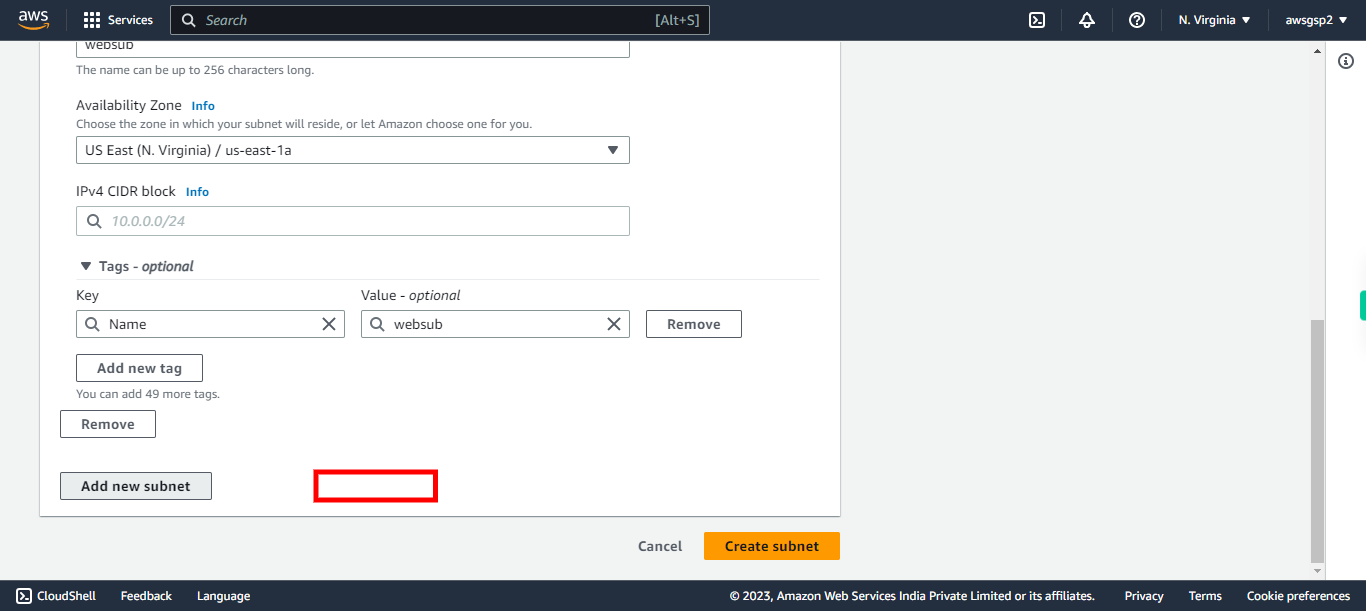 VPC Management Console