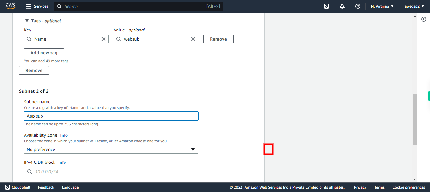 VPC Management Console