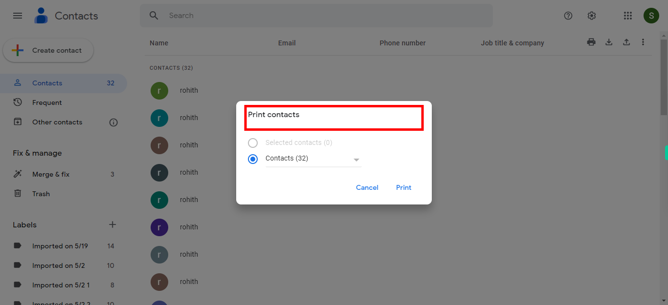 Google Contacts