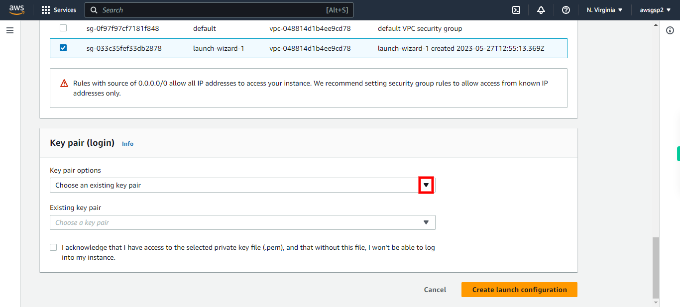 EC2 Management Console