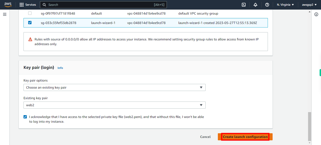 EC2 Management Console