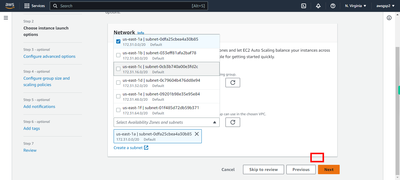 Create Auto Scaling group | EC2 Management Console