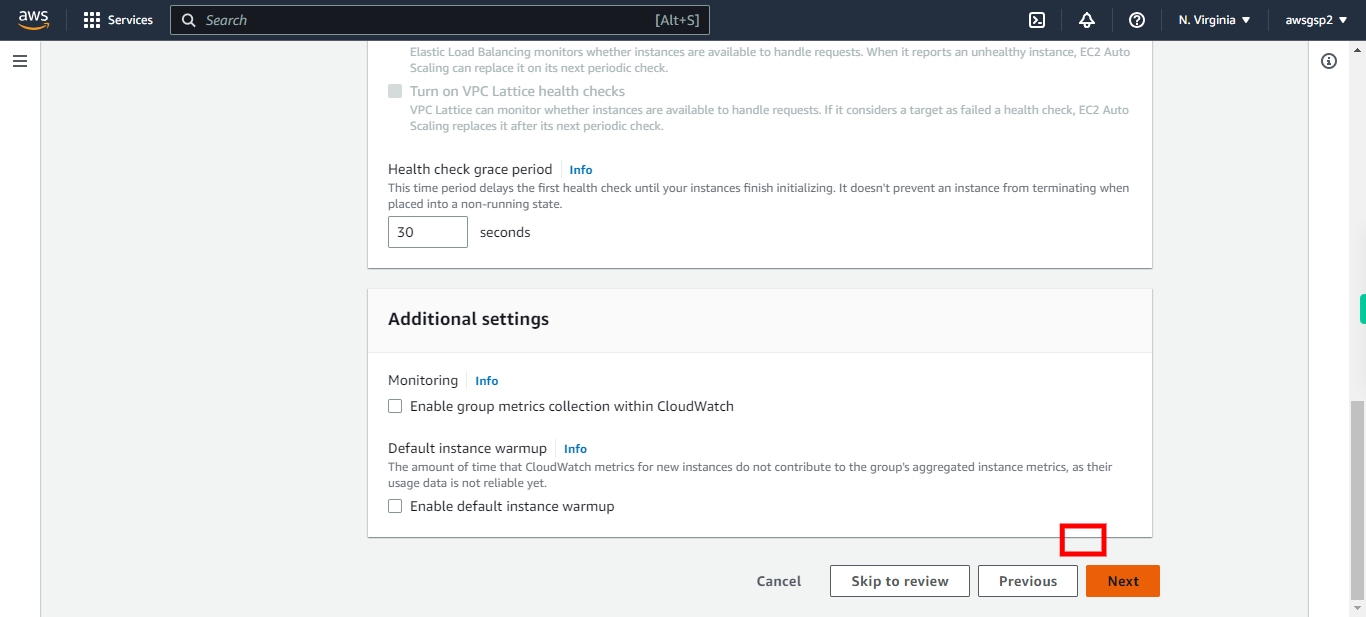 Create Auto Scaling group | EC2 Management Console