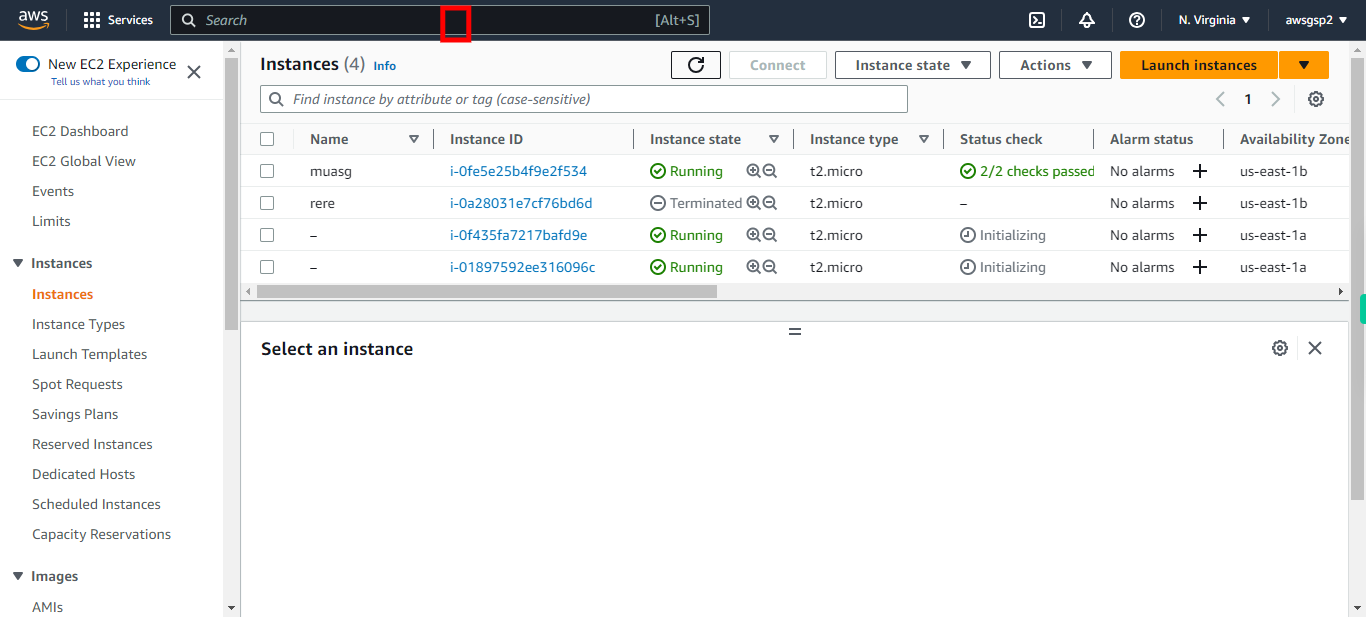 Instances | EC2 Management Console