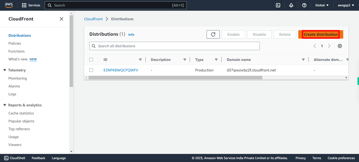 Distributions - CloudFront