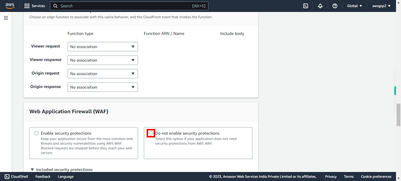 Create - Distributions - CloudFront