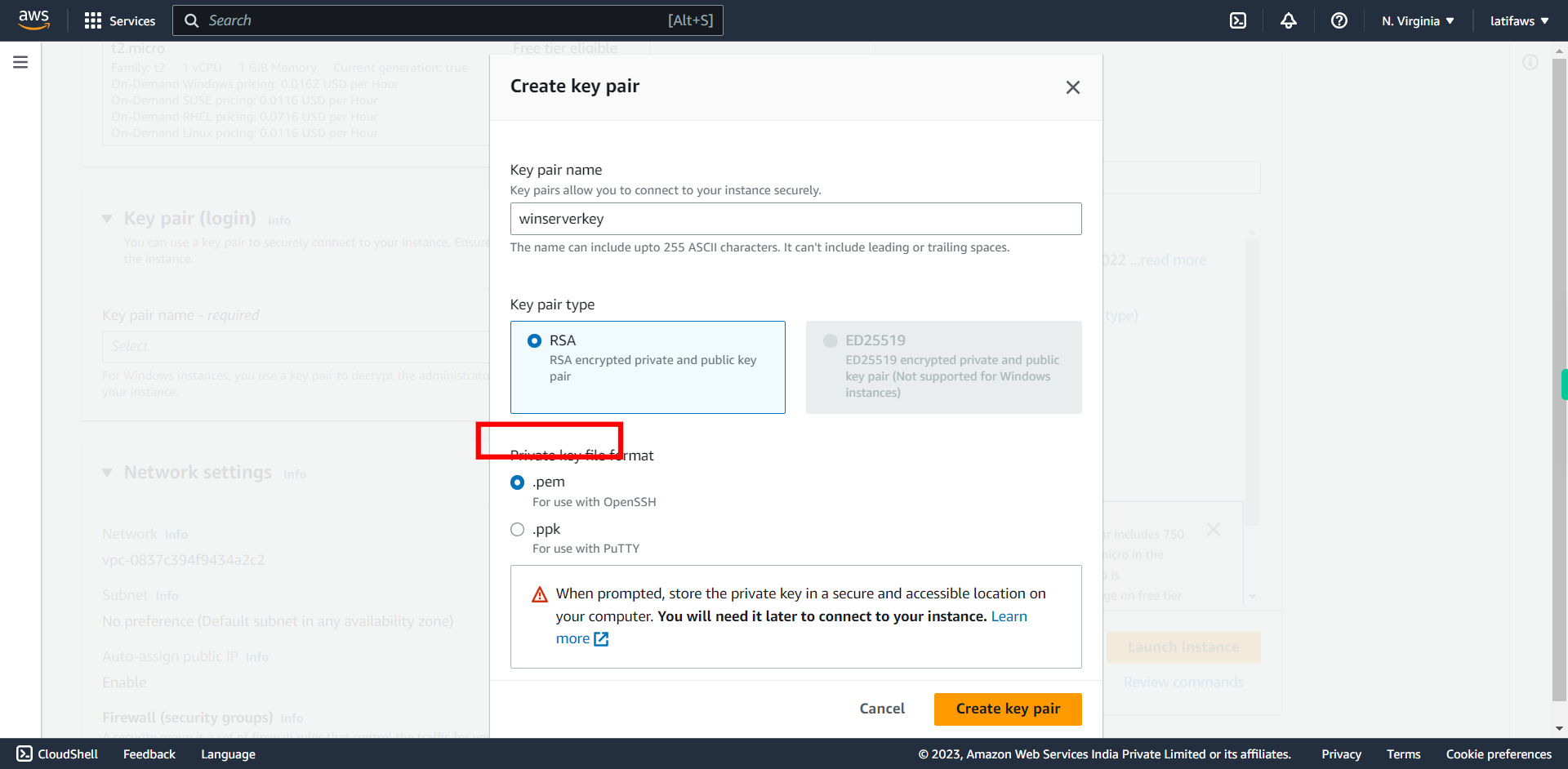 Launch an instance | EC2 Management Console