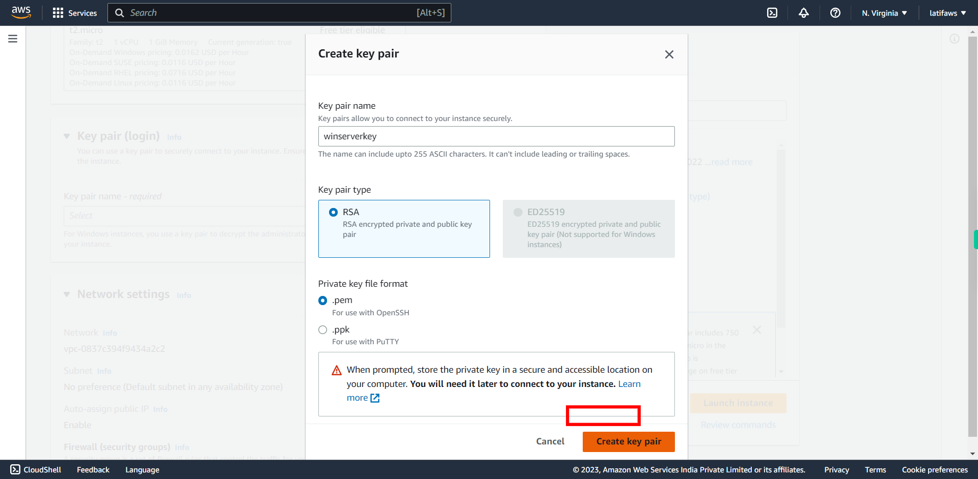 Launch an instance | EC2 Management Console