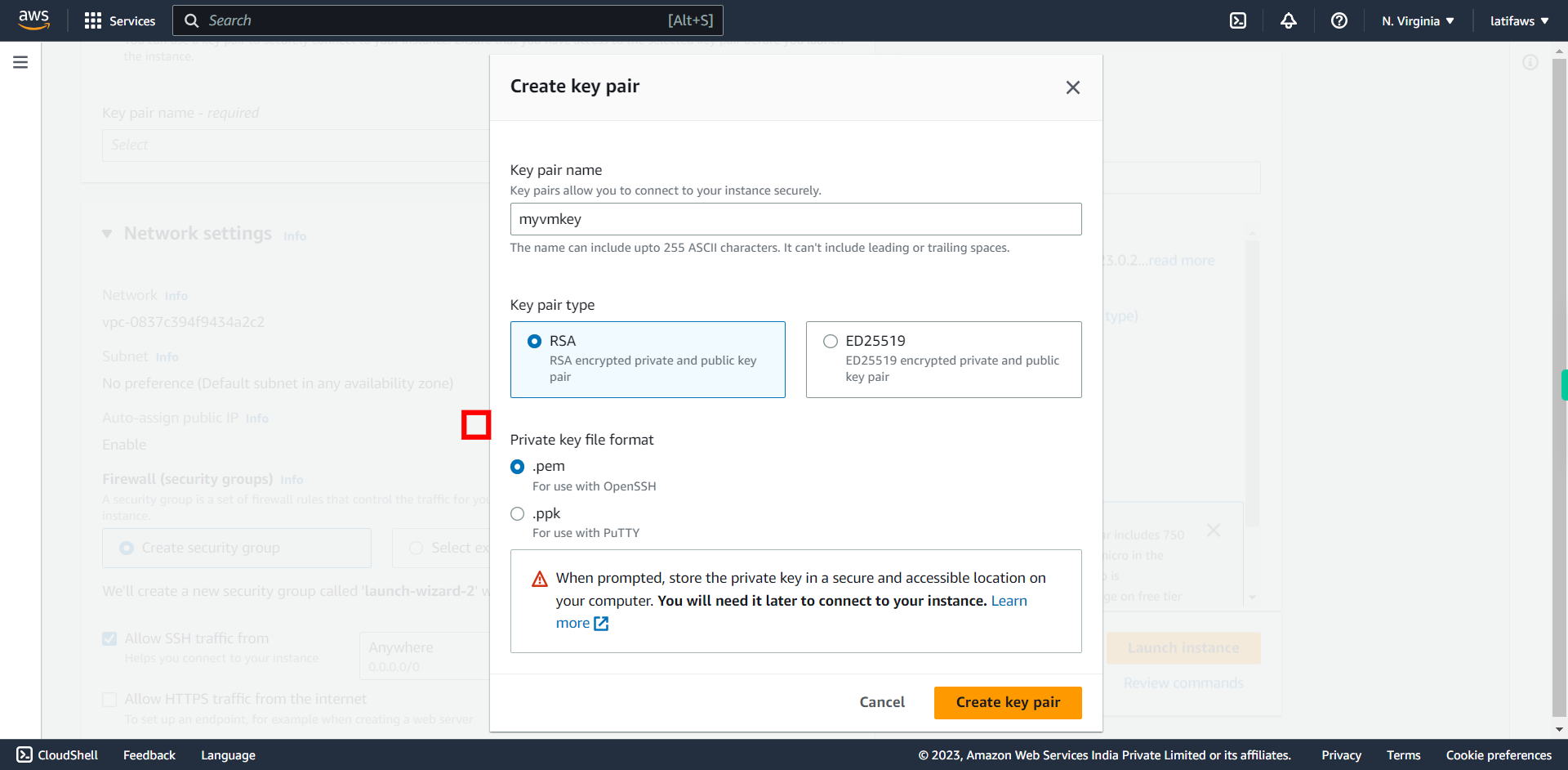 Launch an instance | EC2 Management Console