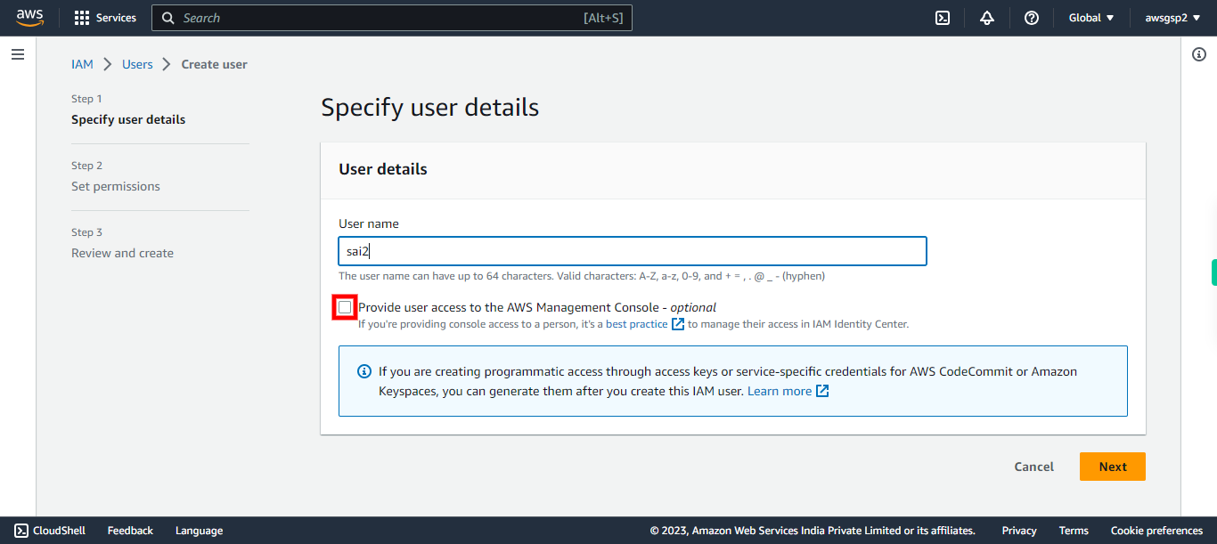 IAM Management Console