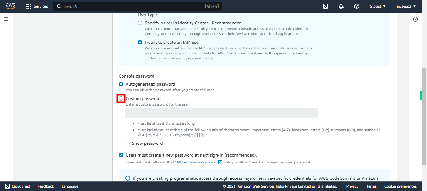 IAM Management Console