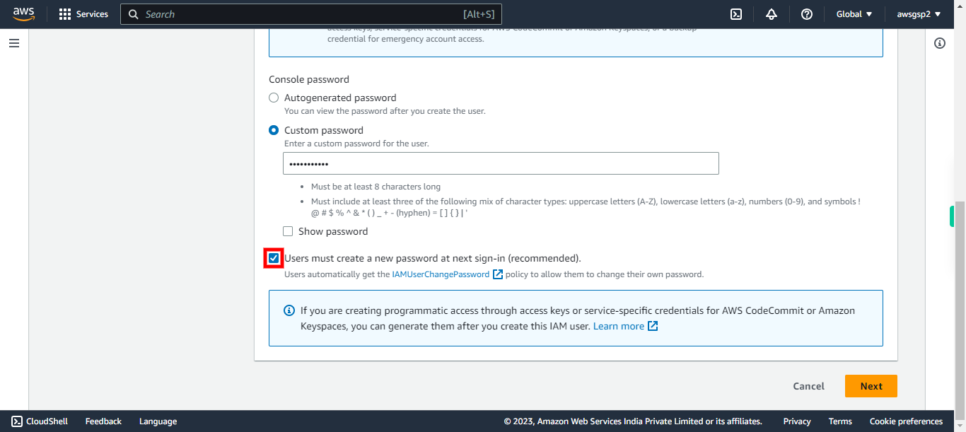 IAM Management Console