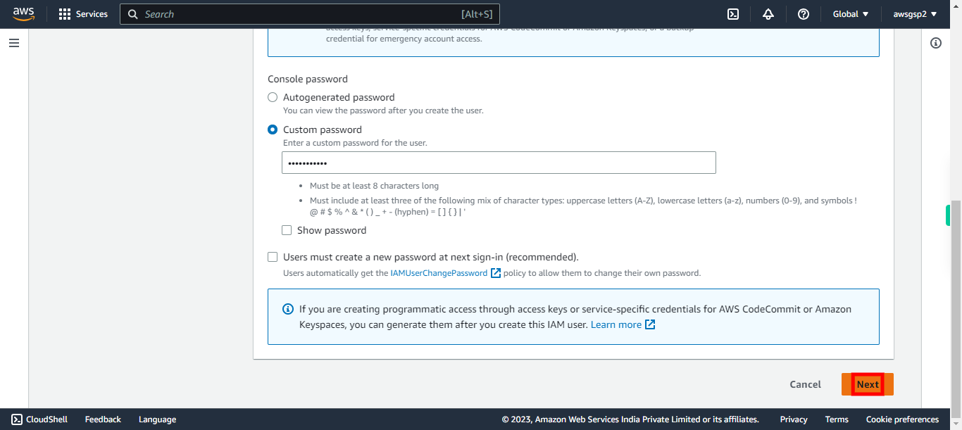 IAM Management Console