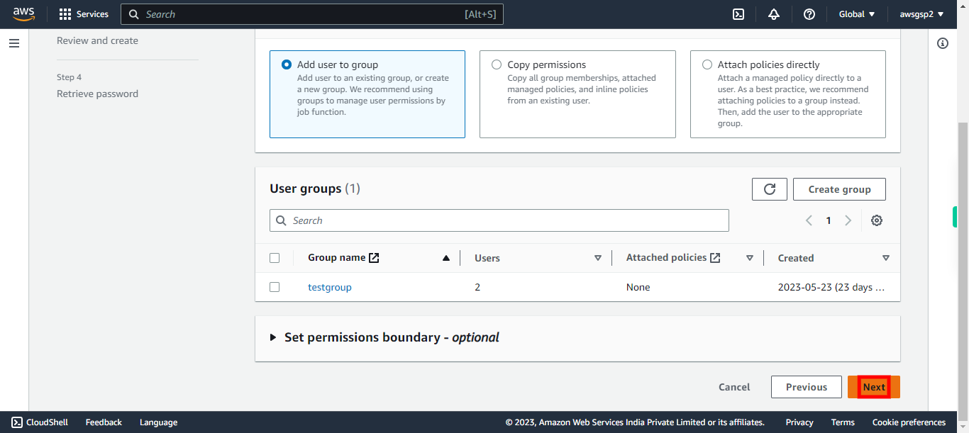 IAM Management Console