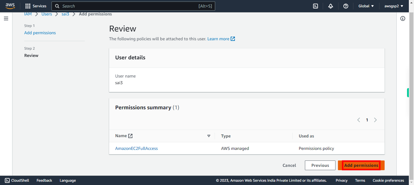 IAM Management Console