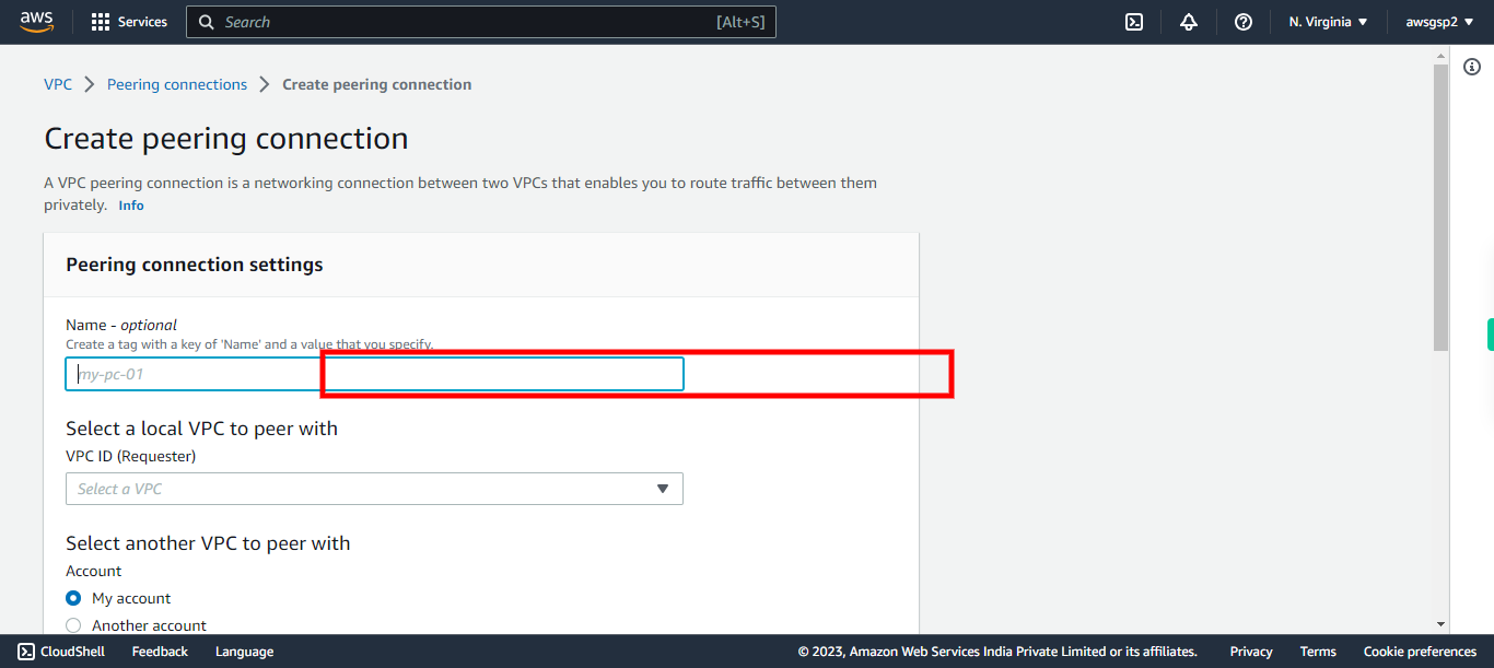 VPC Management Console