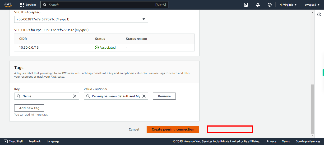 VPC Management Console