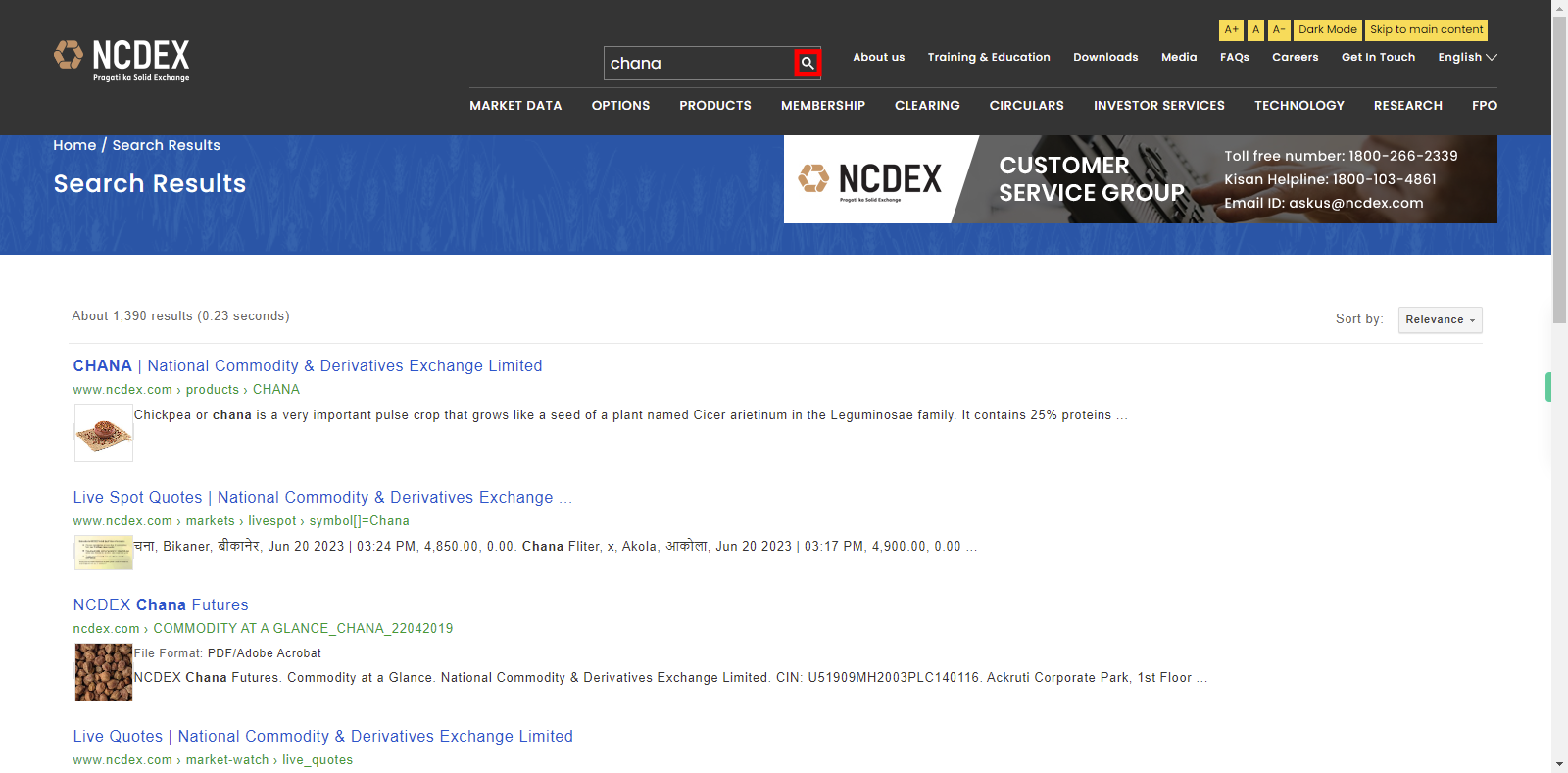 Search Results | National Commodity & Derivatives Exchange Limited