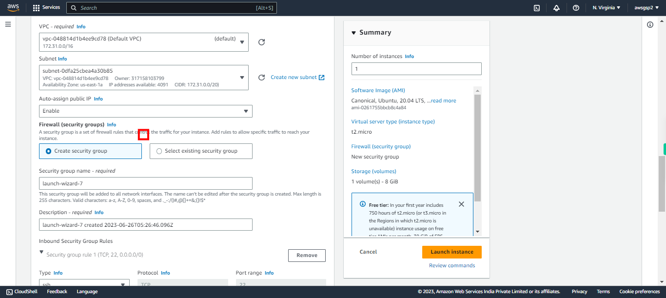 Launch an instance | EC2 Management Console