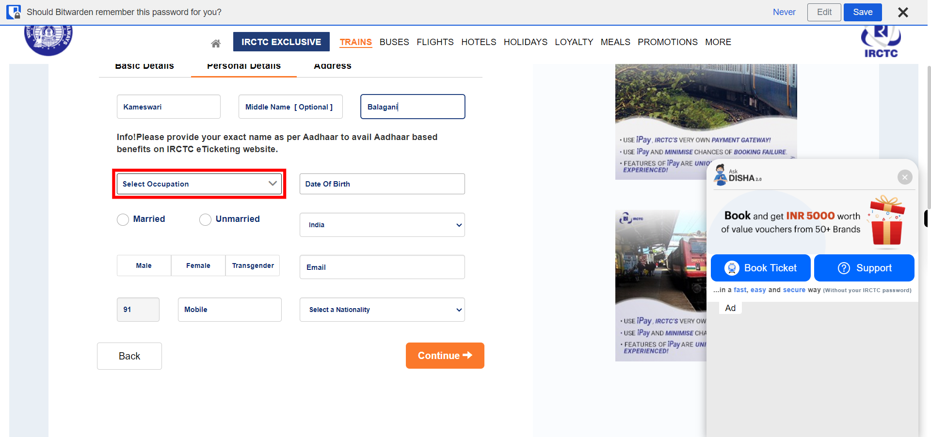 IRCTC Next Generation eTicketing System