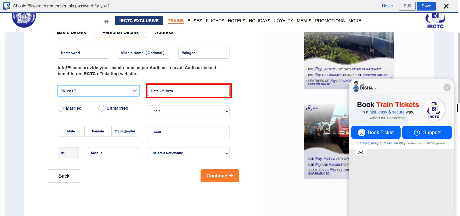 IRCTC Next Generation eTicketing System