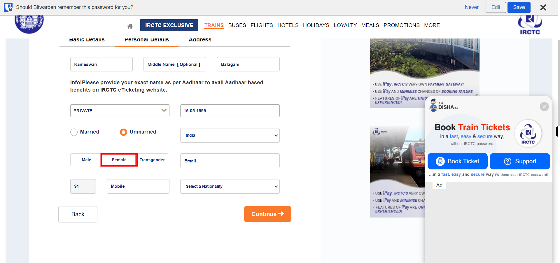 IRCTC Next Generation eTicketing System