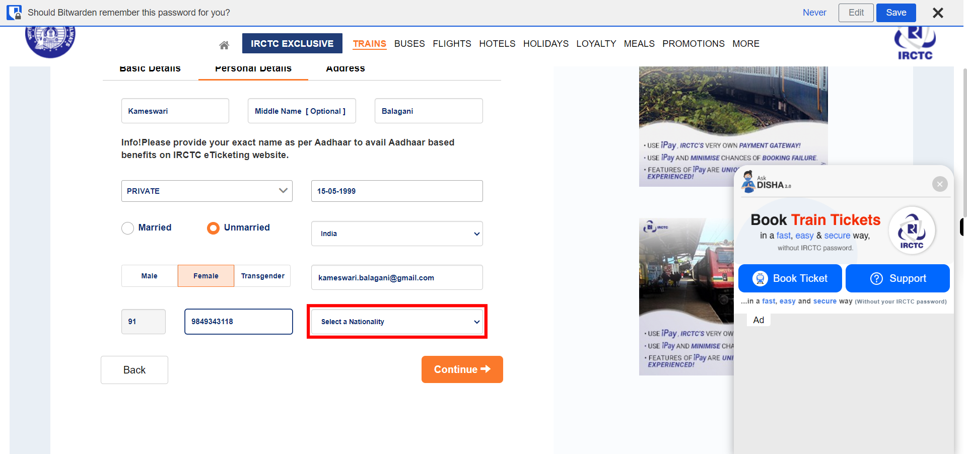 IRCTC Next Generation eTicketing System