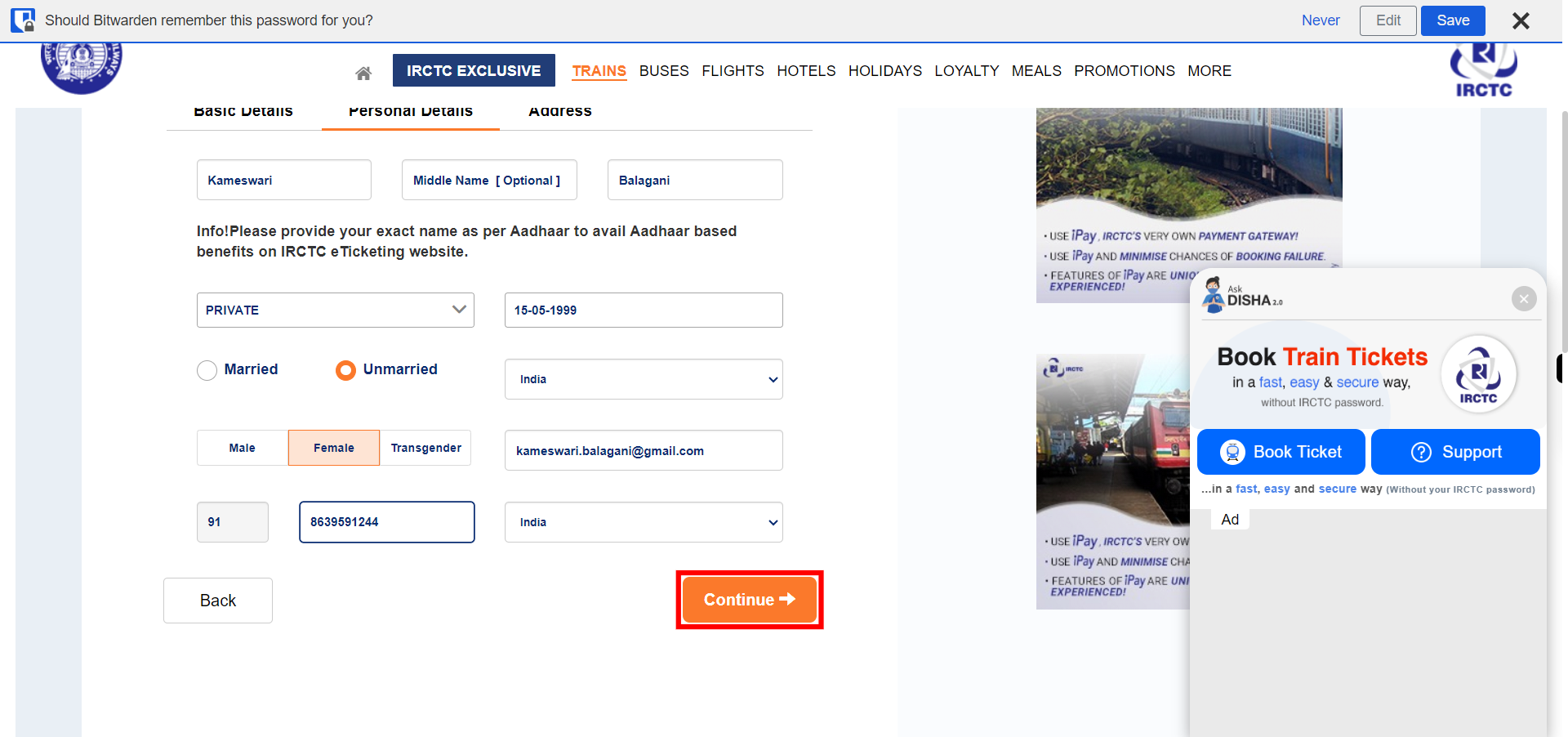 IRCTC Next Generation eTicketing System