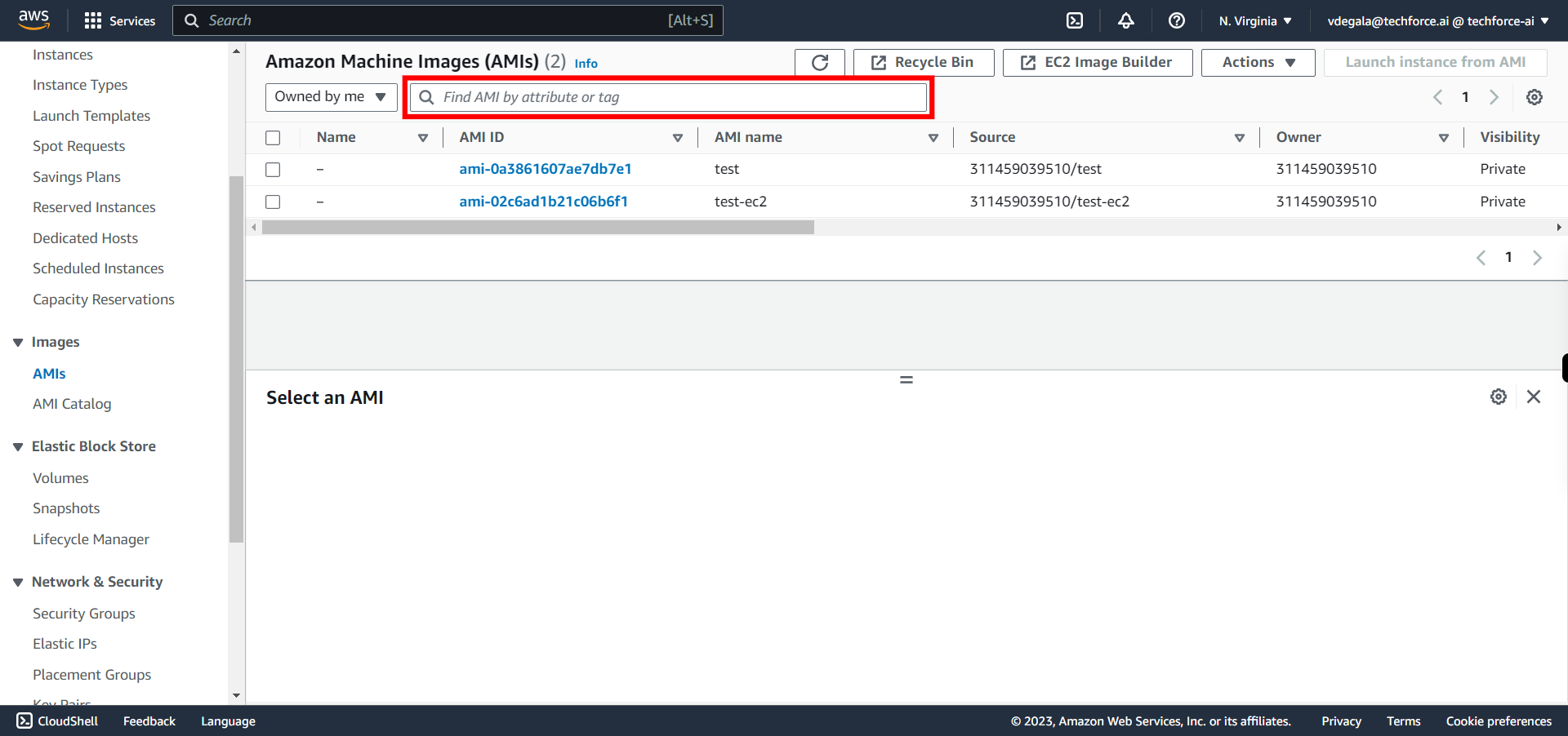 Images | EC2 Management Console