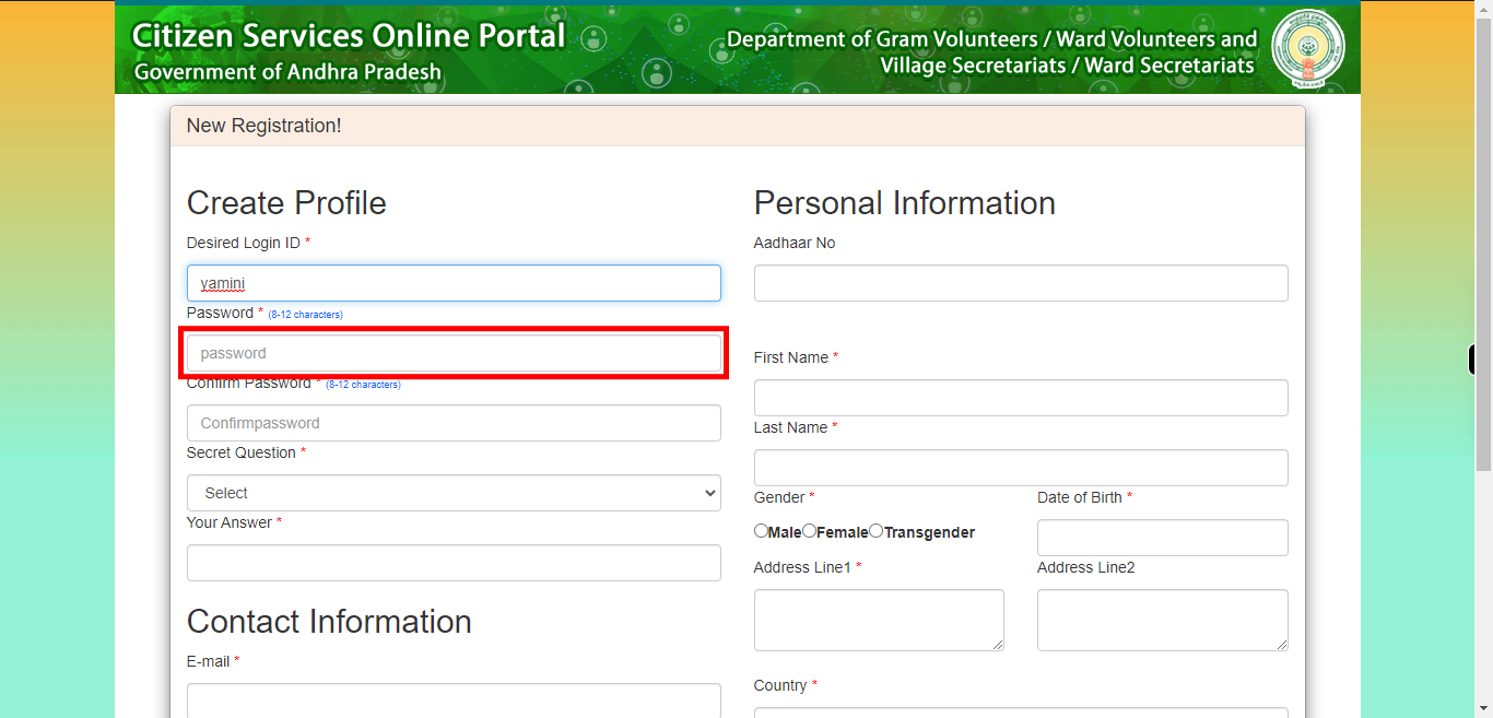 :: Meeseva - Online Login Form ::