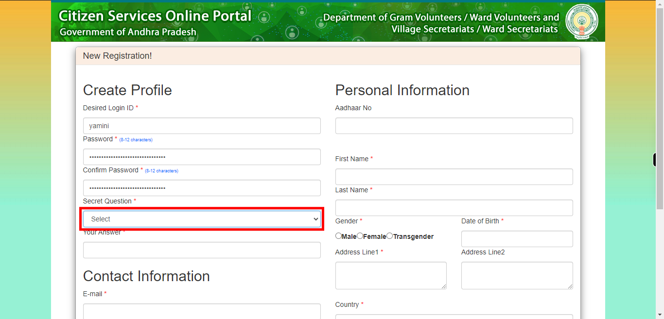 :: Meeseva - Online Login Form ::