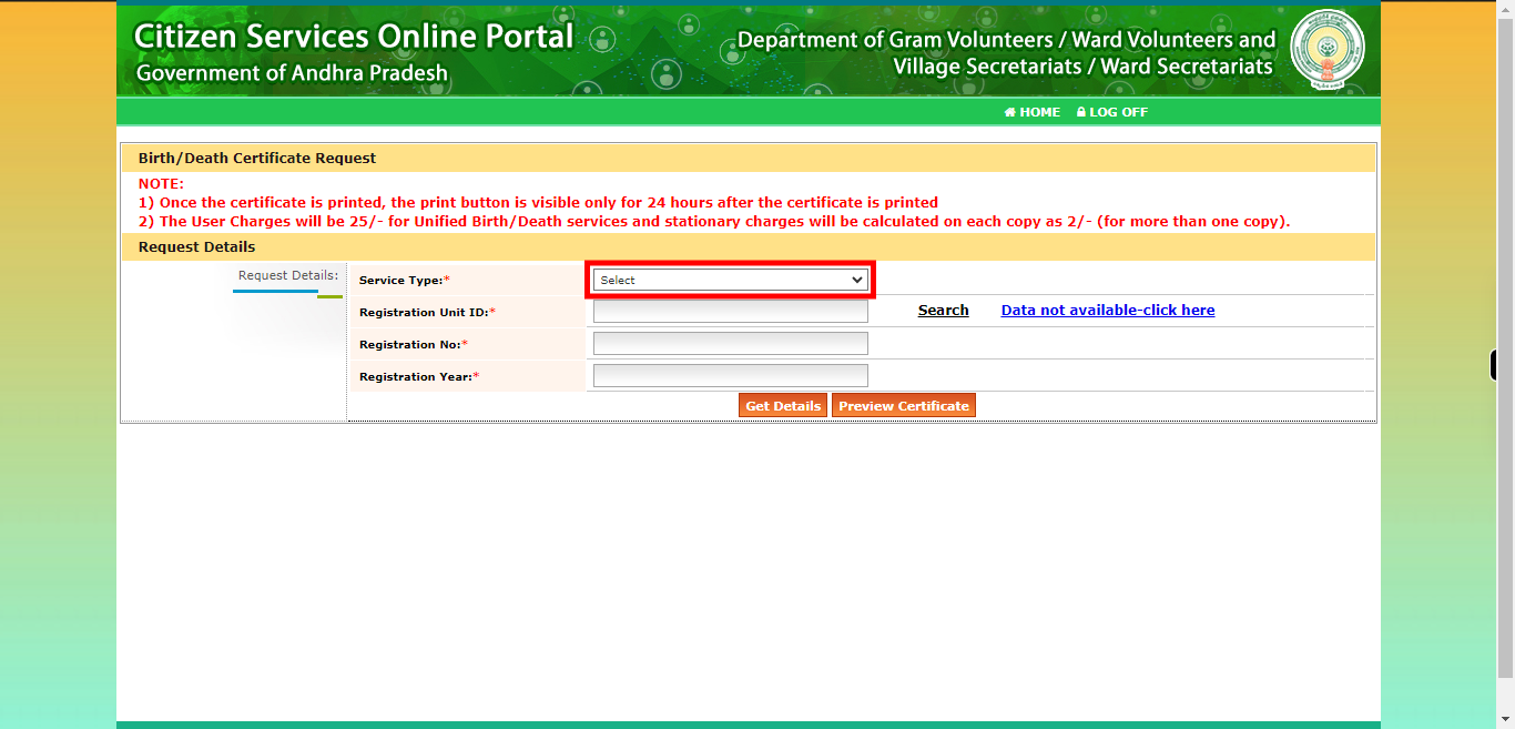 onlineap.meeseva.gov.in/CitizenPortal/userinterface/citizen/CDMA/UnifiedBirthDeathRequestApplication.aspx