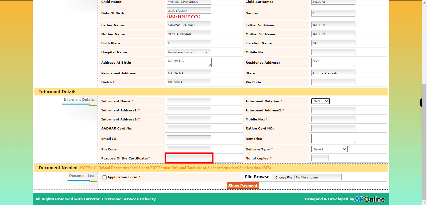 onlineap.meeseva.gov.in/CitizenPortal/userinterface/citizen/CDMA/UnifiedBirthDeathRequestApplication.aspx