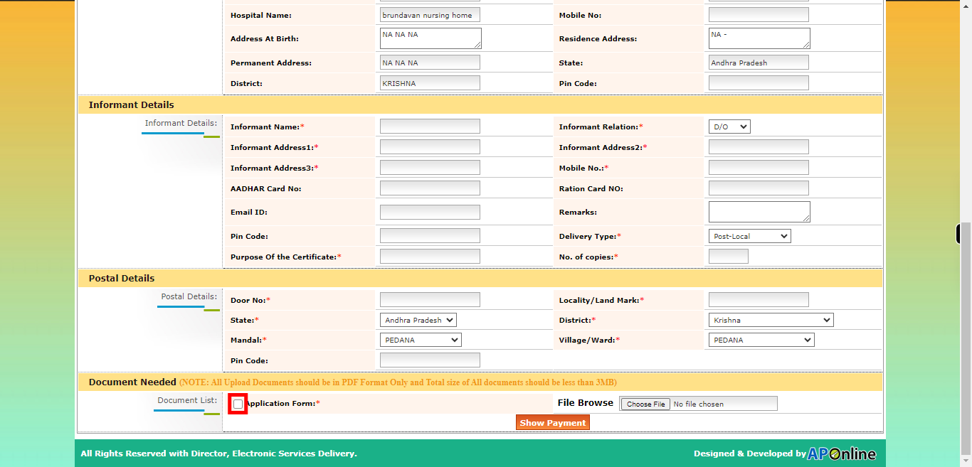 onlineap.meeseva.gov.in/CitizenPortal/userinterface/citizen/CDMA/UnifiedBirthDeathRequestApplication.aspx