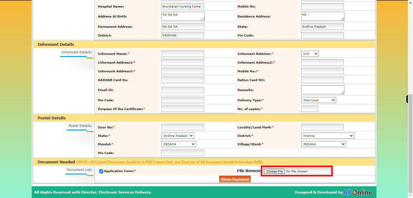 onlineap.meeseva.gov.in/CitizenPortal/userinterface/citizen/CDMA/UnifiedBirthDeathRequestApplication.aspx