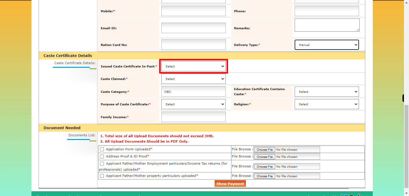 onlineap.meeseva.gov.in/CitizenPortal/userinterface/citizen/RevenueServices/OBC_ApplicationForm.aspx