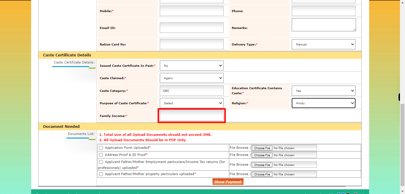 onlineap.meeseva.gov.in/CitizenPortal/userinterface/citizen/RevenueServices/OBC_ApplicationForm.aspx